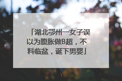 湖北鄂州一女子误以为腹胀做B超，不料临盆，诞下男婴
