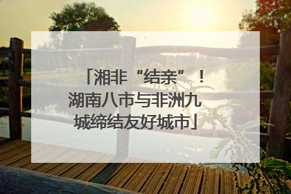 湘非“结亲”！湖南八市与非洲九城缔结友好城市