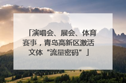 演唱会、展会、体育赛事，青岛高新区激活文体“流量密码”