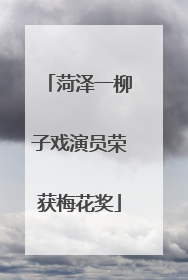 菏泽一柳子戏演员荣获梅花奖