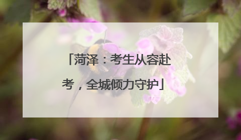 菏泽：考生从容赴考，全城倾力守护