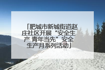 肥城市新城街道赵庄社区开展“安全生产 青年当先”安全生产月系列活动
