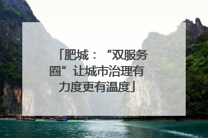 肥城：“双服务圈”让城市治理有力度更有温度