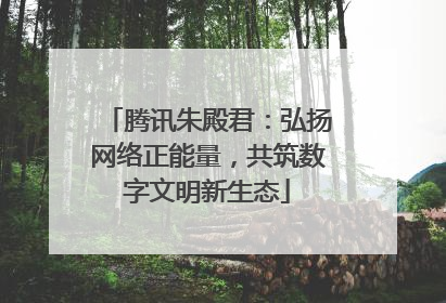 腾讯朱殿君：弘扬网络正能量，共筑数字文明新生态