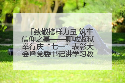 致敬榜样力量 筑牢信仰之基——聊城监狱举行庆“七一”表彰大会暨党委书记讲学习教育专题党课