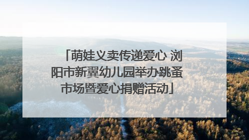 萌娃义卖传递爱心 浏阳市新翼幼儿园举办跳蚤市场暨爱心捐赠活动
