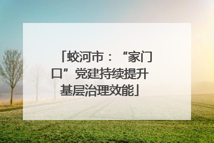 蛟河市：“家门口”党建持续提升基层治理效能