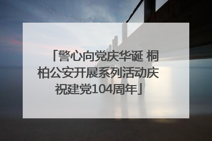 警心向党庆华诞 桐柏公安开展系列活动庆祝建党104周年