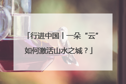 行进中国丨一朵“云”如何激活山水之城？