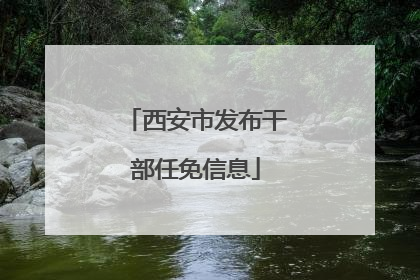 西安市发布干部任免信息