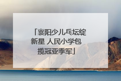 襄阳少儿乓坛绽新星 人民小学包揽冠亚季军