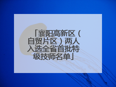 襄阳高新区（自贸片区）两人入选全省首批特级技师名单