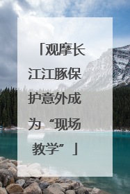 观摩长江江豚保护意外成为“现场教学”