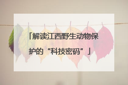 解读江西野生动物保护的“科技密码”