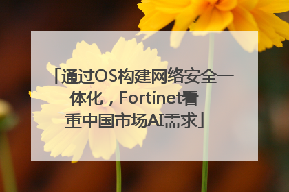 通过OS构建网络安全一体化，Fortinet看重中国市场AI需求
