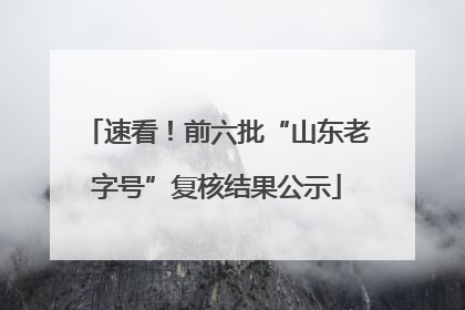 速看！前六批“山东老字号”复核结果公示