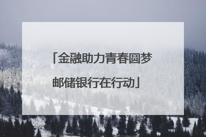 金融助力青春圆梦邮储银行在行动