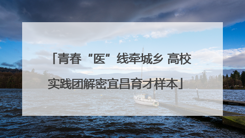 青春“医”线牵城乡 高校实践团解密宜昌育才样本