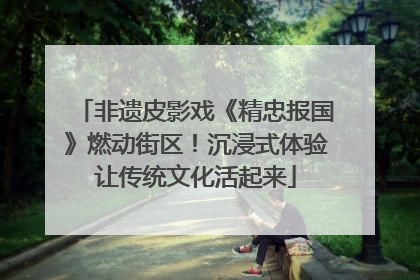非遗皮影戏《精忠报国》燃动街区！沉浸式体验让传统文化活起来