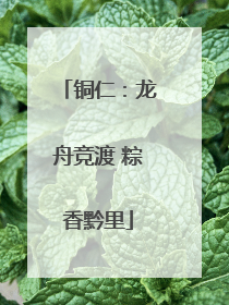 铜仁：龙舟竞渡 粽香黔里