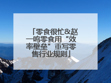 零食很忙&赵一鸣零食用“效率壁垒”重写零售行业规则