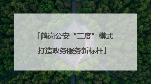 鹤岗公安“三度”模式 打造政务服务新标杆