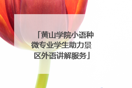 黄山学院小语种微专业学生助力景区外语讲解服务
