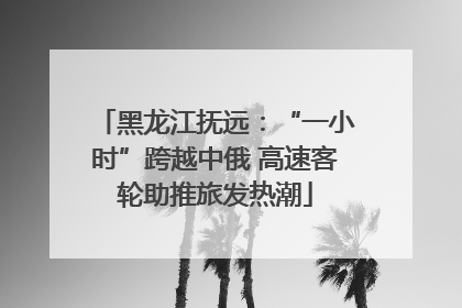 黑龙江抚远：“一小时”跨越中俄 高速客轮助推旅发热潮