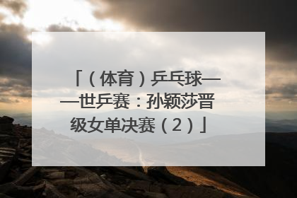 （体育）乒乓球——世乒赛：孙颖莎晋级女单决赛（2）