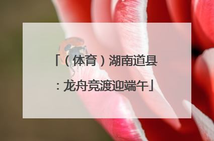 （体育）湖南道县：龙舟竞渡迎端午