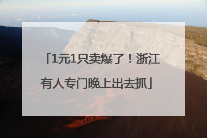1元1只卖爆了！浙江有人专门晚上出去抓