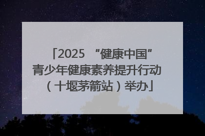 2025 “健康中国” 青少年健康素养提升行动（十堰茅箭站）举办