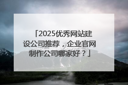 2025优秀网站建设公司推荐，企业官网制作公司哪家好？