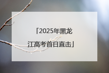 2025年黑龙江高考首日直击