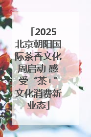 2025北京朝阳国际茶香文化周启动 感受“茶+”文化消费新业态