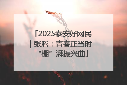 2025泰安好网民｜张腾：青春正当时 “棚”湃振兴曲