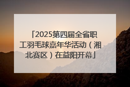 2025第四届全省职工羽毛球嘉年华活动（湘北赛区）在益阳开幕