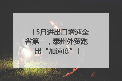 5月进出口增速全省第一，泰州外贸跑出“加速度”