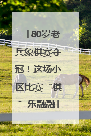 80岁老兵象棋赛夺冠！这场小区比赛“棋”乐融融